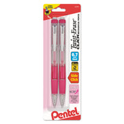 Twist-Erase CLICK Mechanical Pencil, Breast Cancer Awareness, 0.7 mm, HB (#2), Black Lead, Pink Barrel, 2/Pack