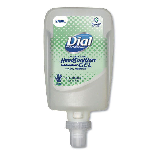 Antibacterial Gel Hand Sanitizer Refill For Fit Manual Dispenser, 1.2 L, Fragrance-Free