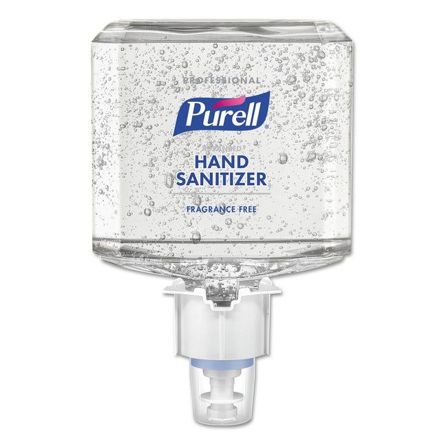 PROFESSIONAL ADVANCED GEL HAND SANITIZER FRAGRANCE FREE, FOR ES8 DISPENSER, 2/CARTON
