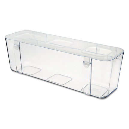 Stackable Caddy Organizer, Large, Plastic, 13.24 x 4 x 4.38, White