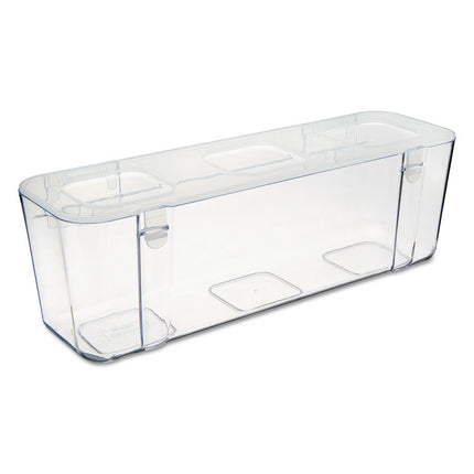 Stackable Caddy Organizer, Large, Plastic, 13.24 x 4 x 4.38, White