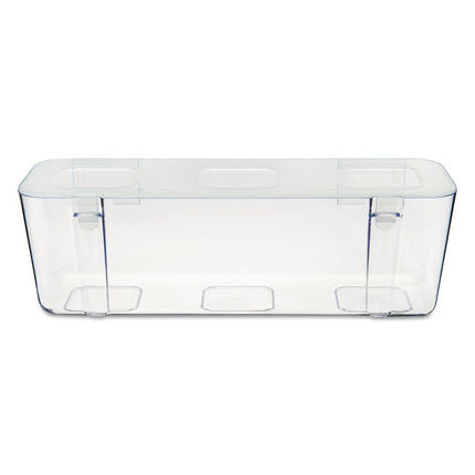 Stackable Caddy Organizer, Large, Plastic, 13.24 x 4 x 4.38, White