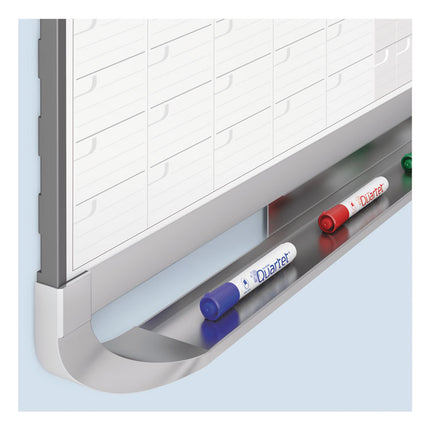 Prestige 2 Magnetic Total Erase Four-Month Calendar, 48" x 36", White Surface, Graphite Gray Fiberboard/Plastic Frame