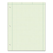 Engineering Computation Pads, Cross-Section Quad Rule (5 Sq/in, 1 Sq/in), Black/green Cover, 100 Green-Tint 8.5 X 11 Sheets