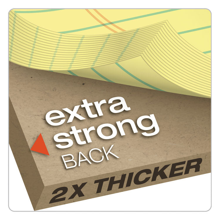 Double Docket Ruled Pads, Narrow Rule, 100 Canary-Yellow 8.5 X 11.75 Sheets, 6/pack