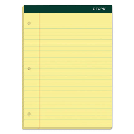 Double Docket Ruled Pads, Wide/legal Rule, 100 Canary-Yellow 8.5 X 11.75 Sheets, 6/pack