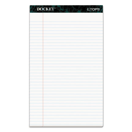 Docket Ruled Perforated Pads, Wide/legal Rule, 50 White 8.5 X 14 Sheets, 12/pack