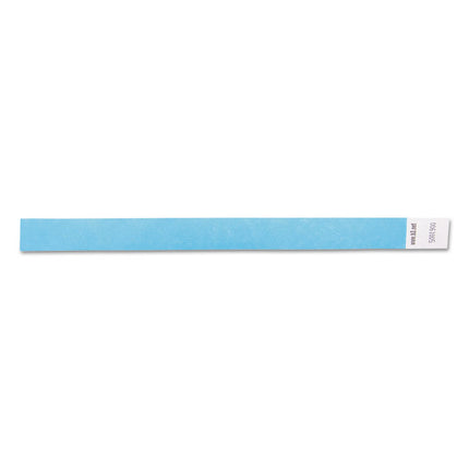 Security Wristbands, Sequentially Numbered, 10" x 0.75", Blue, 100/Pack