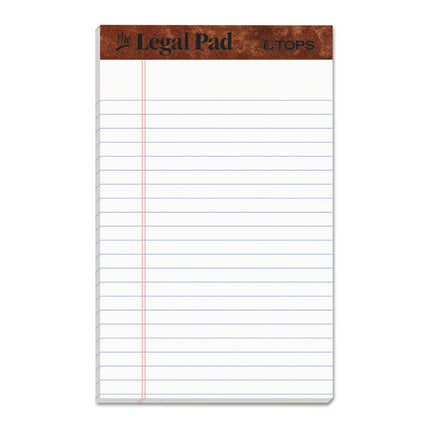 "The Legal Pad" Ruled Perforated Pads, Narrow Rule, 50 White 5 X 8 Sheets, Dozen
