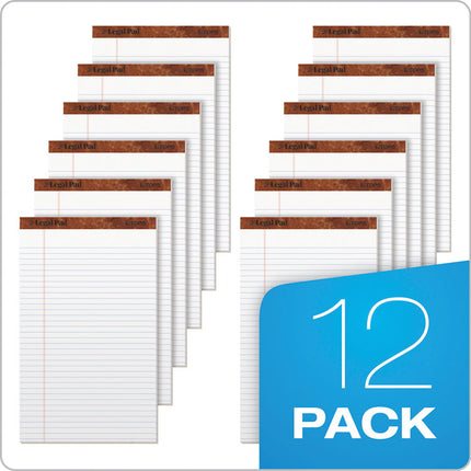 "The Legal Pad" Ruled Perforated Pads, Wide/legal Rule, 50 White 8.5 X 14 Sheets, Dozen