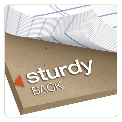 "The Legal Pad" Plus Ruled Perforated Pads With 40 Pt. Back, Narrow Rule, 50 White 5 X 8 Sheets, Dozen