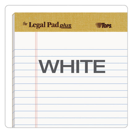 "The Legal Pad" Plus Ruled Perforated Pads With 40 Pt. Back, Narrow Rule, 50 White 5 X 8 Sheets, Dozen