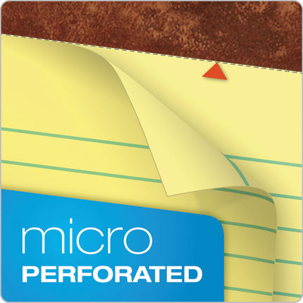 The Legal Pad Plus Ruled Perforated Pads, 40 pt. Back, Wide/Legal Rule, 50 Canary-Yellow 8.5 x 14 Sheets, Dozen