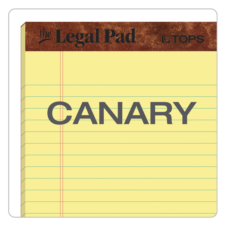 "The Legal Pad" Ruled Perforated Pads, Narrow Rule, 50 Canary-Yellow 5 X 8 Sheets, Dozen
