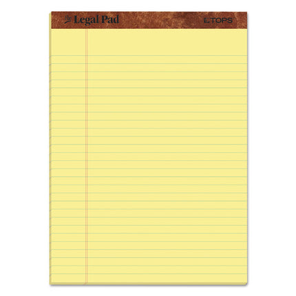 "The Legal Pad" Ruled Perforated Pads, Wide/legal Rule, 50 Canary-Yellow 8.5 X 11 Sheets, 3/pack