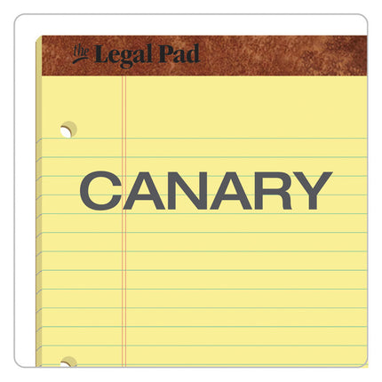 "The Legal Pad" Ruled Perforated Pads, Wide/legal Rule, 50 Canary-Yellow 8.5 X 11.75 Sheets, Dozen