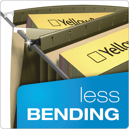 SureHook Hanging Pocket File, Letter Size, 1/5-Cut Tabs, Standard Green, 4/Pack