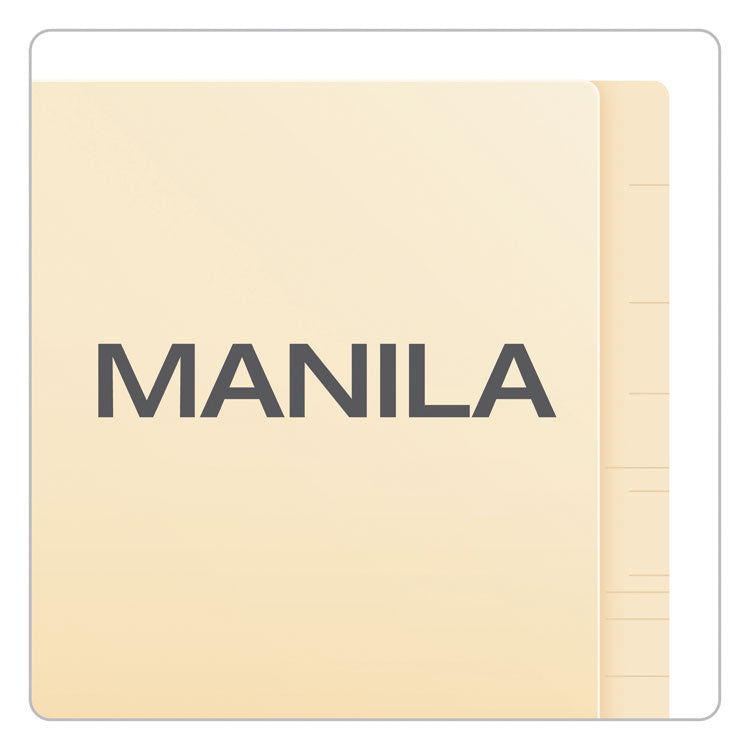 Manila Laminated End Tab Fastener Folders, 11-pt Manila, 0.75" Expansion, 2 Fasteners, Letter Size, Manila Exterior, 50/Box