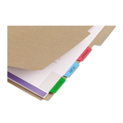 Ultra Tabs Repositionable Tabs, Standard: 2" x 1.5", 1/5-Cut, Assorted Colors (Blue, Green and Red), 24/Pack