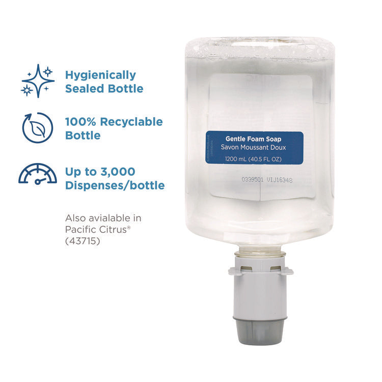 Pacific Blue Ultra Foam Soap Manual Dispenser Refill, Fragrance-Free, 1,200 mL, 4/Carton