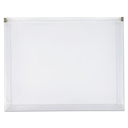 Poly Zip Envelope, Zipper Closure, 10 X 13, Clear, 5/pack