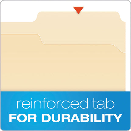 Manila Fastener Folders, 1/3-Cut Tabs, 1 Fastener, Letter Size, Manila Exterior, 50/Box