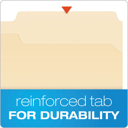 Manila Fastener Folders, 1/3-Cut Tabs, 1 Fastener, Legal Size, Manila Exterior, 50/Box