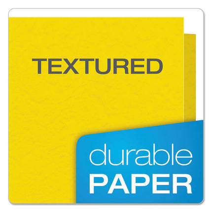 Twin-Pocket Folders With 3 Fasteners, 0.5" Capacity, 11 X 8.5, Yellow, 25/box