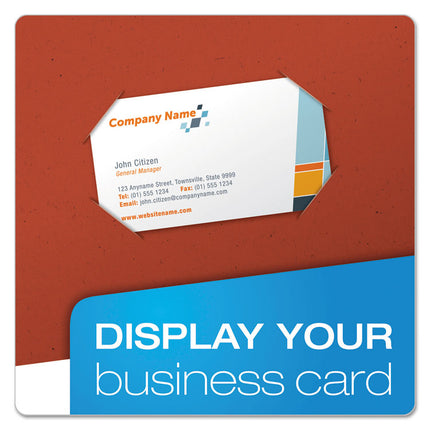 Earthwise By Oxford 100% Recycled Paper Twin-Pocket Portfolio, 100-Sheet Capacity, 11 X 8.5, Red, 25/box