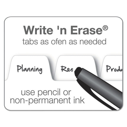 Write 'n Erase Tabloid Index Dividers, 8-Tab, 11 X 17, White, 1 Set