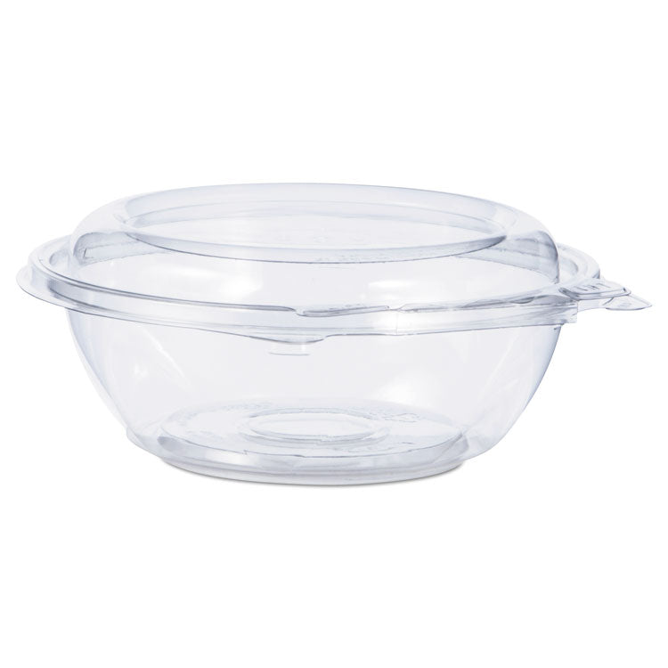Tamper-Resistant, Tamper-Evident Bowls with Dome Lid, 8 oz, 5.5" Diameter x 2.1" h, Clear, Plastic, 240/Carton