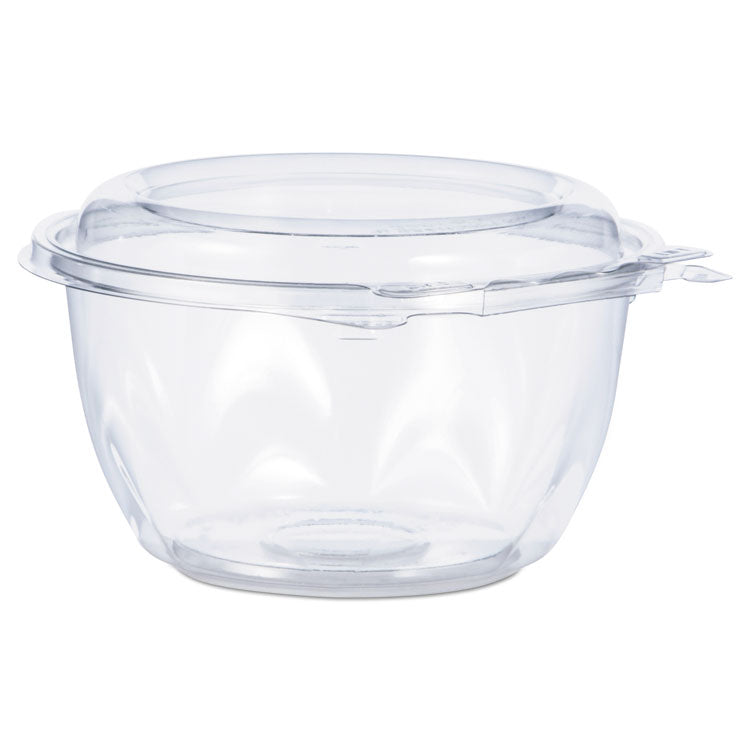 Tamper-Resistant, Tamper-Evident Bowls with Dome Lid, 16 oz, 5.5" Diameter x 3.1" h, Clear, Plastic, 240/Carton