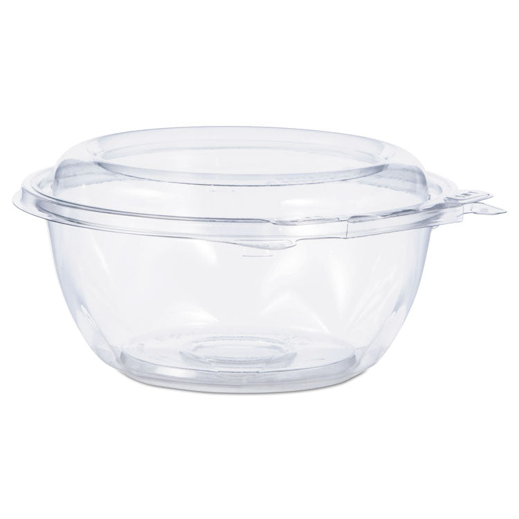 Tamper-Resistant, Tamper-Evident Bowls with Dome Lid, 12 oz, 5.5" Diameter x 2.6" h, Clear, Plastic, 240/Carton