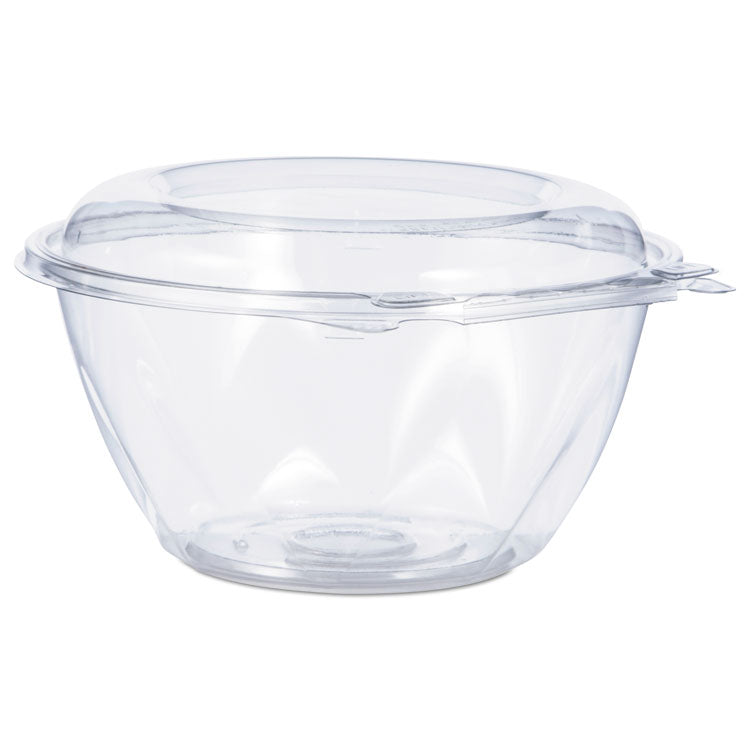 Tamper-Resistant, Tamper-Evident Bowls with Dome Lid, 32 oz, 7" Diameter x 3.4" h, Clear, Plastic, 150/Carton
