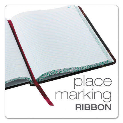 Extra-Durable Bound Book, Single-Page Record-Rule Format, Black/maroon/gold Cover, 10.13 X 7.78 Sheets, 300 Sheets/book