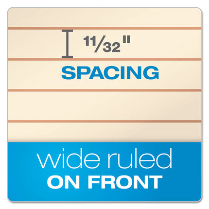 Gold Fibre Retro Wirebound Writing Pads, Wide/Legal and Quadrille Rule, Red Cover, 70 White 8.5 x 11.75 Sheets