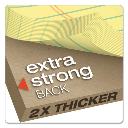 Gold Fibre Quality Writing Pads, Wide/legal Rule, 50 Canary-Yellow 8.5 X 11.75 Sheets, Dozen