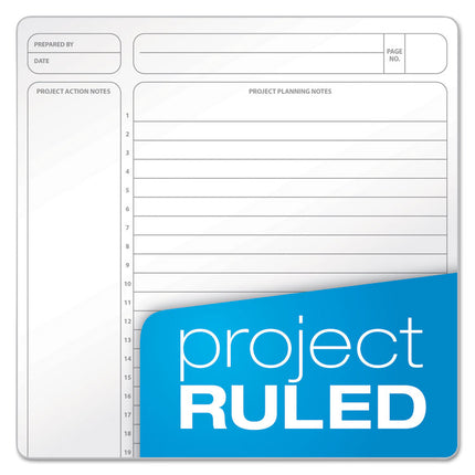 Gold Fibre Wirebound Project Notes Book, Project-Management Format, Green Cover, (84) 9.5 x 7.25 Sheets