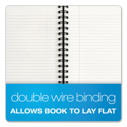 Royale Wirebound Business Notebooks, 1-Subject, Medium/College Rule, Black/Gray Cover, (96) 11.75 x 8.25 Sheets