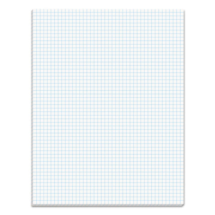 Quadrille Pads, Quadrille Rule (5 Sq/in), 50 White 8.5 X 11 Sheets