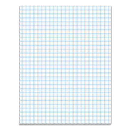Quadrille Pads, Quadrille Rule (8 Sq/in), 50 White 8.5 X 11 Sheets