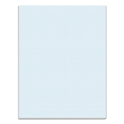 Quadrille Pads, Quadrille Rule (10 Sq/in), 50 White 8.5 X 11 Sheets