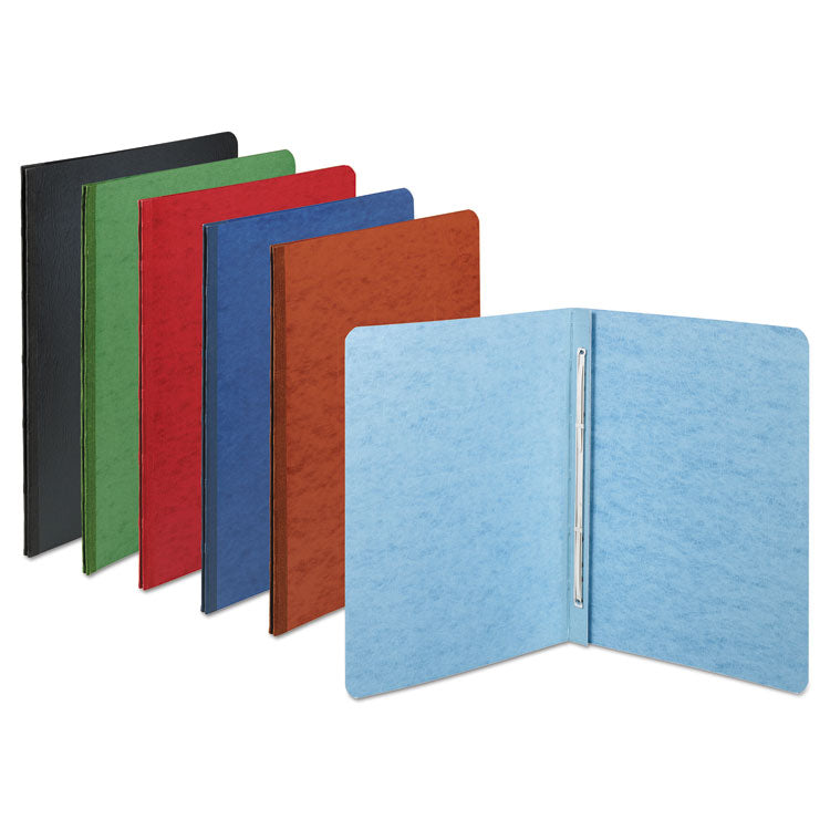 Presstex Report Cover With Tyvek Reinforced Hinge, Side Bound, Two-Piece Prong Fastener, 3" Capacity, 8.5 X 11, Light Blue