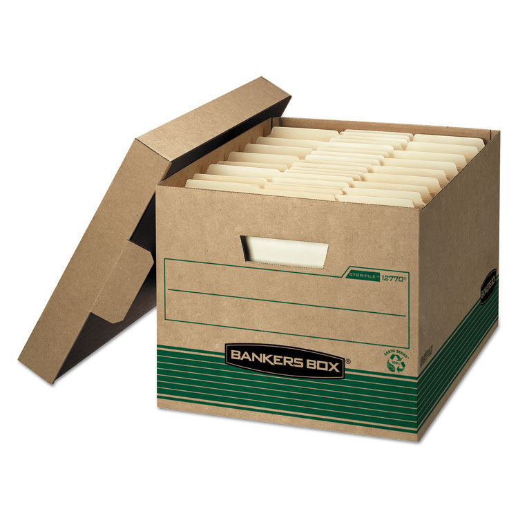 Stor/file Medium-Duty 100% Recycled Storage Boxes, Letter/legal Files, 12" X 16.25" X 10.5", Kraft, 20/carton