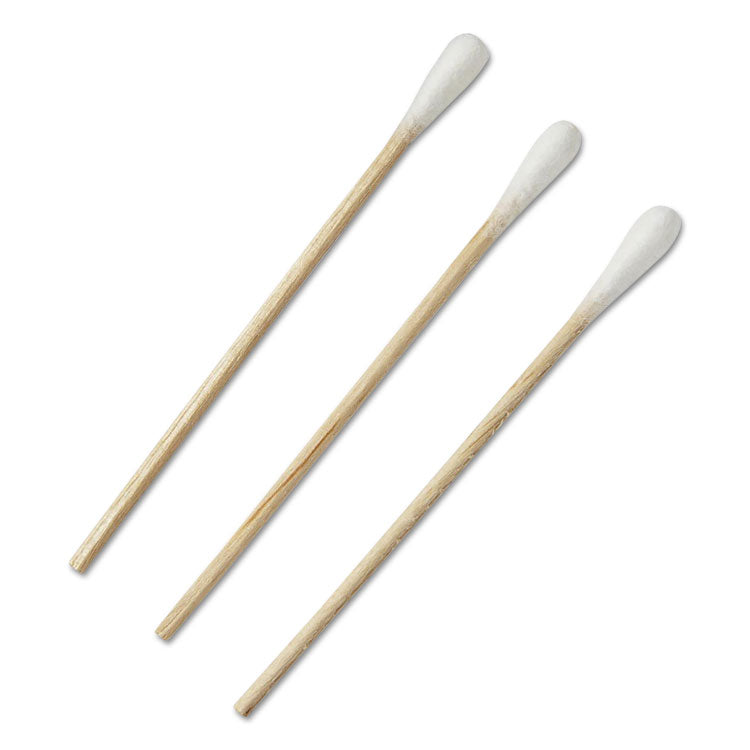 Non-Sterile Cotton Tipped Applicators, Wood, 3", 1,000/Box