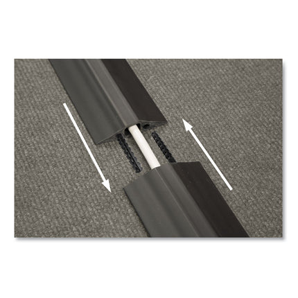 Medium-Duty Floor Cable Cover, 2.63" Wide X 30 Ft Long, Black
