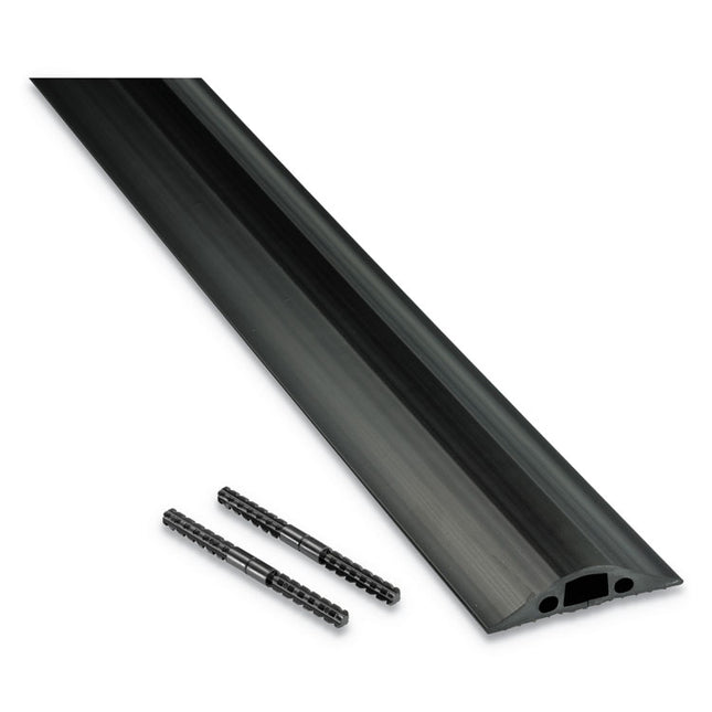 Medium-Duty Floor Cable Cover, 2.63" Wide X 30 Ft Long, Black