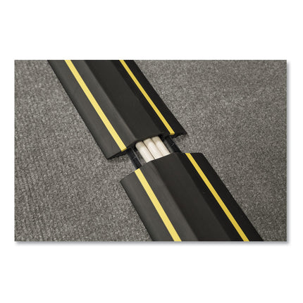 Medium-Duty Floor Cable Cover, 3.25" Wide X 30 Ft Long, Black