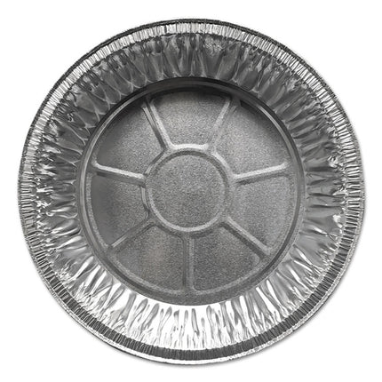 Aluminum Pie Pans, Medium, 27.6 oz, 9" Diameter x 1" h, Silver, 500/Carton