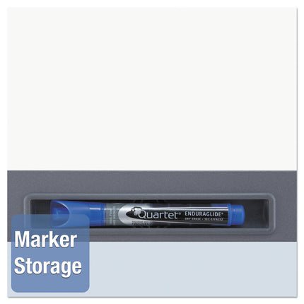 InView Custom Whiteboard, 36" x 24", White/Clear Surface, Graphite Gray Fiberboard (MDF) Frame